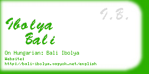 ibolya bali business card